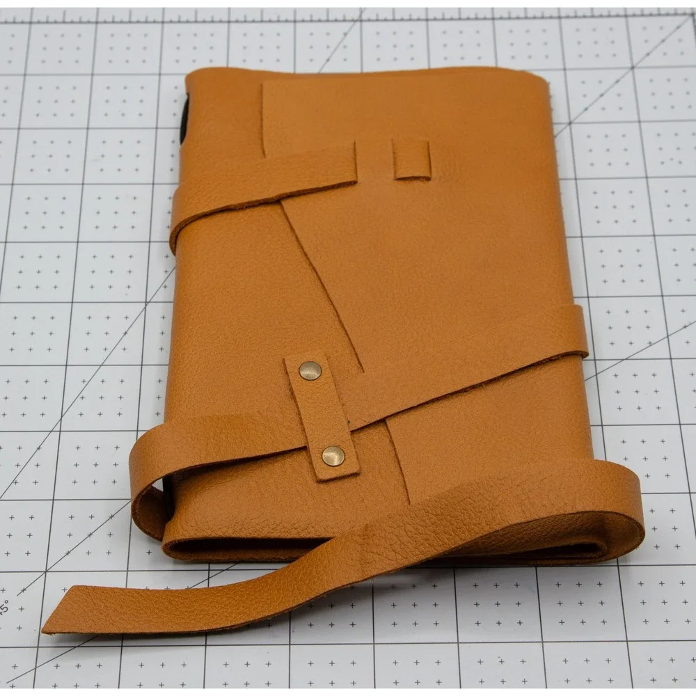 Portland Leather Goods Honey Tan Leather Wrap Journal Refillable Notebook Cover